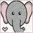 Dieren Icon plaatjes Olifant 