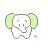 Dieren Icon plaatjes Olifant 