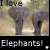 Dieren Icon plaatjes Olifant 