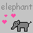 Dieren Icon plaatjes Olifant 