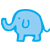 Dieren Icon plaatjes Olifant 