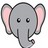 Dieren Icon plaatjes Olifant 