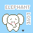 Dieren Icon plaatjes Olifant 