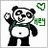 Dieren Panda Icon plaatjes 