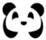 Dieren Panda Icon plaatjes 