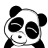 Dieren Panda Icon plaatjes 