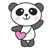 Dieren Panda Icon plaatjes 