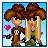 Icons Icon plaatjes Cow girl 