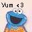 Sesamstraat Icon plaatjes Cookie monster 