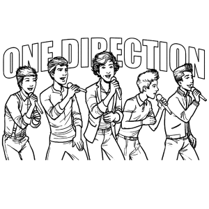 One Direction Kleurplaat. Kleurplaten Beroemdheden kleurplaten One direction 