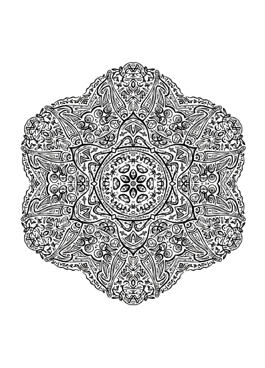 Mandala Kleurplaat. Kleurplaten Dieren kleurplaten Mandala 