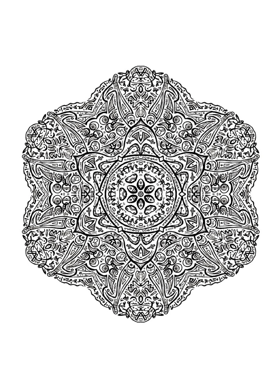 Mandala Kleurplaat. Kleurplaten Dieren kleurplaten Mandala 