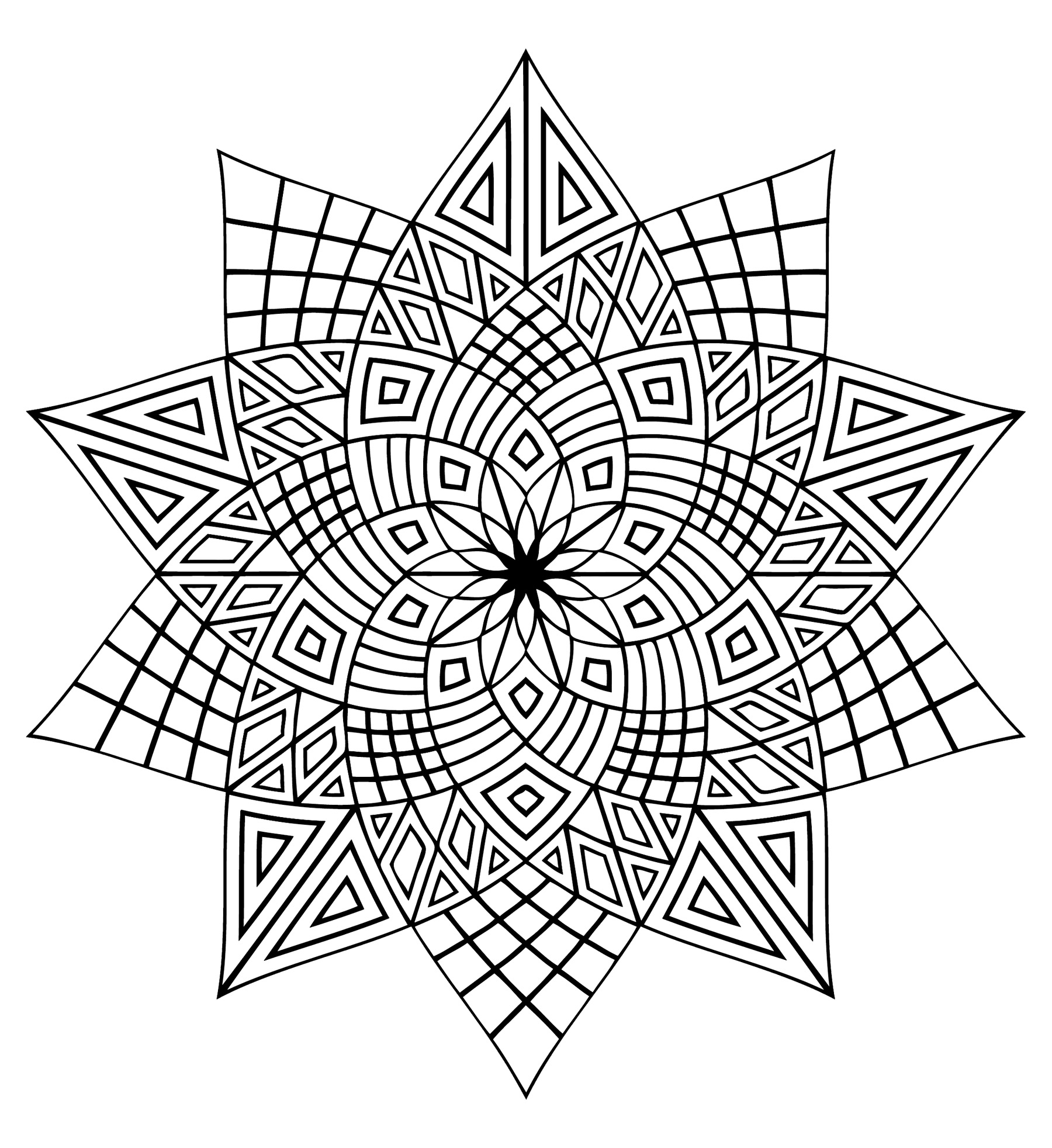 Mandala Kleurplaat. Kleurplaten Dieren kleurplaten Mandala 