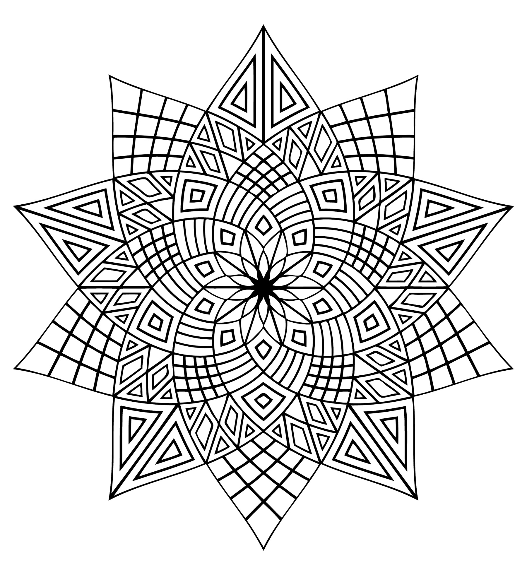 Mandala Kleurplaat. Kleurplaten Dieren kleurplaten Mandala 