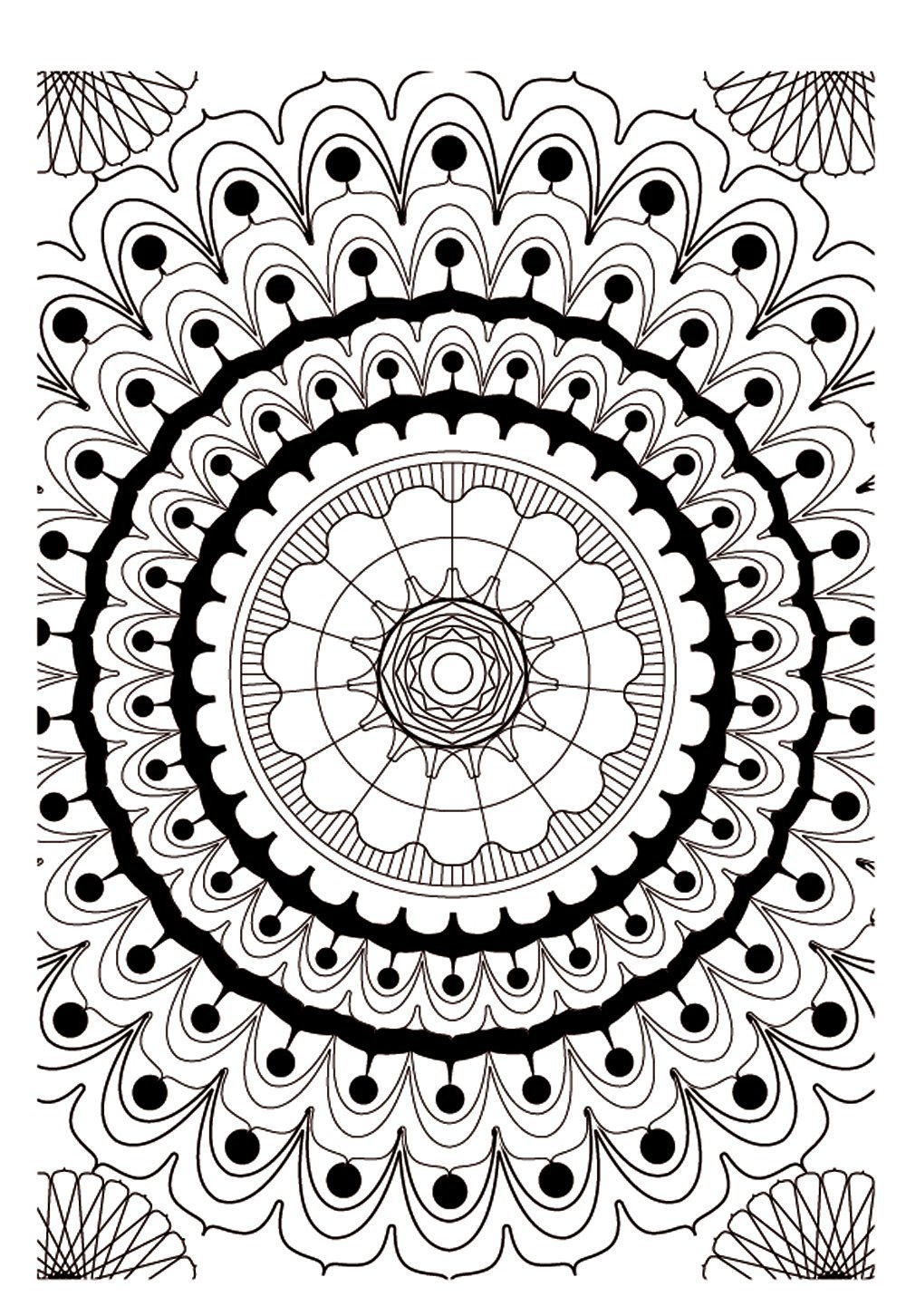 Mandala Kleurplaat. Kleurplaten Dieren kleurplaten Mandala 