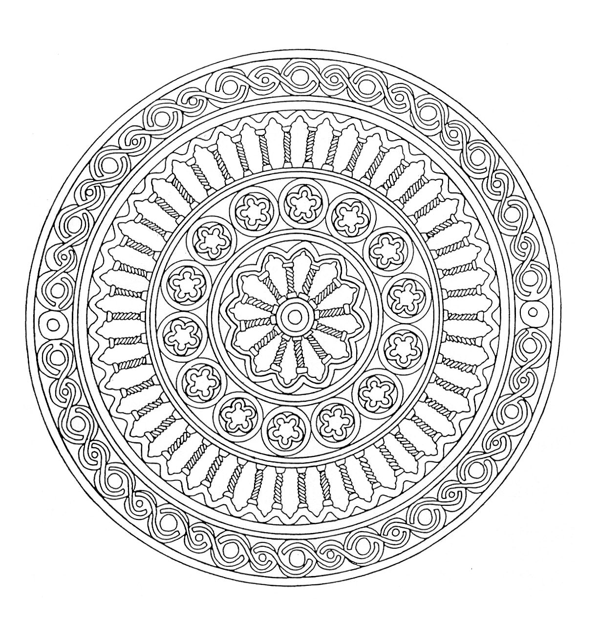 Mandala Kleurplaat. Kleurplaten Dieren kleurplaten Mandala 