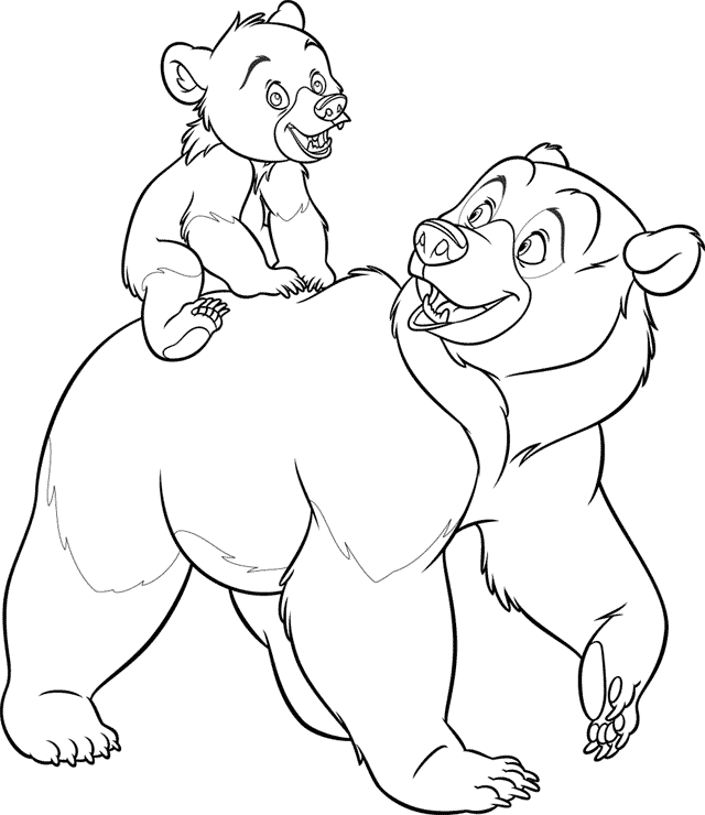 Brother bear Kleurplaten Disney kleurplaten 