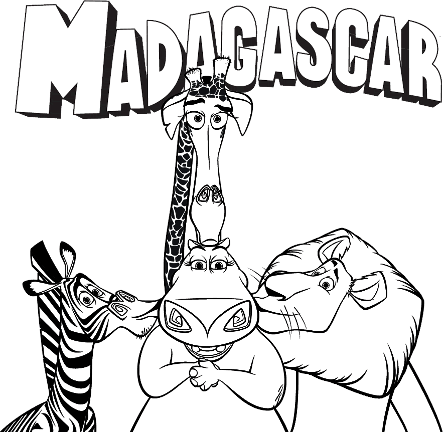 Kleurplaten Disney kleurplaten Madagascar 
