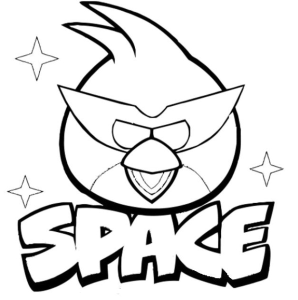 Kleurplaten Angry birds space 