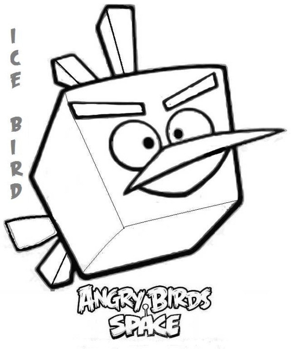 Angry Birds Space Kleurplaat. Kleurplaten Angry birds space 