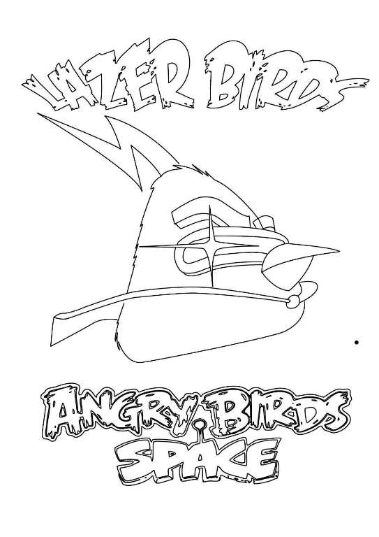 Kleurplaten Angry birds space 