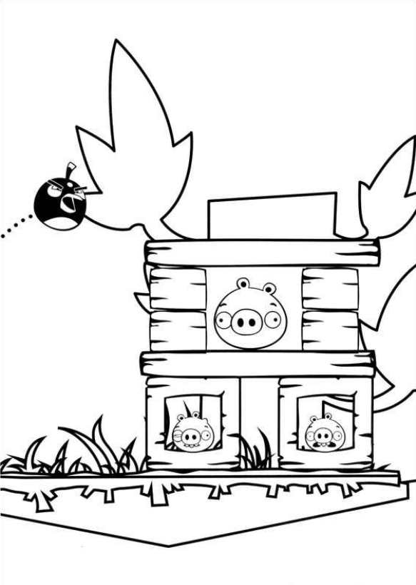 Kleurplaten angry birds 