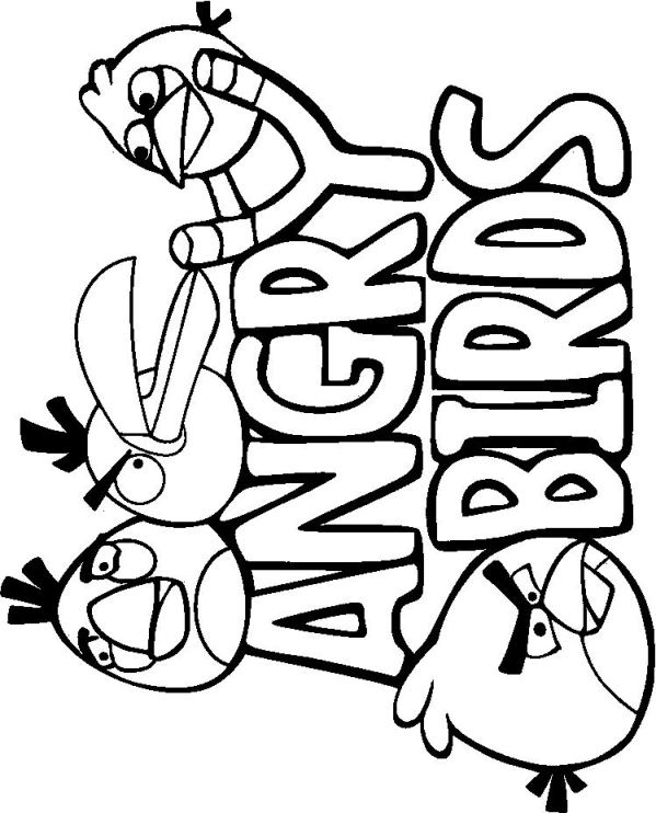 Kleurplaten angry birds 