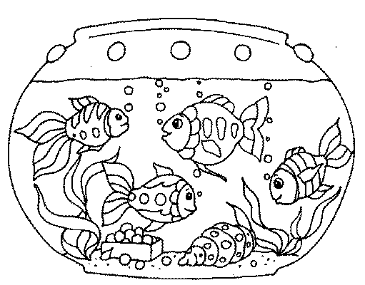 Kleurplaten Aquarium 