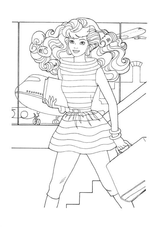 Kleurplaten Barbie 