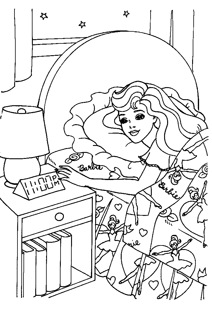 Kleurplaten Barbie 