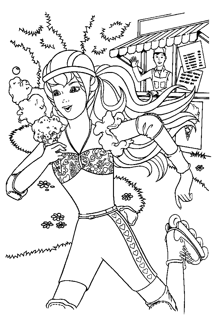 Kleurplaten Barbie 