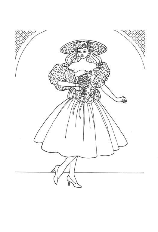 Kleurplaten Barbie 