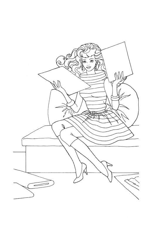 Kleurplaten Barbie 