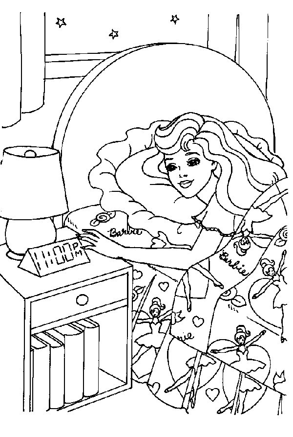 Kleurplaten Barbie 