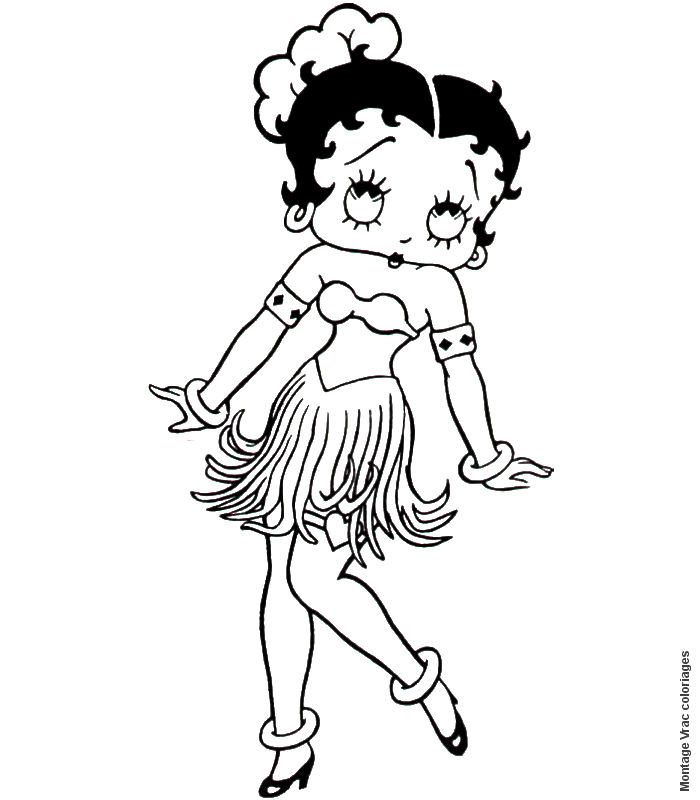 Betty boop Kleurplaten 