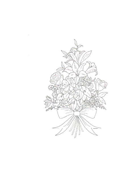 Kleurplaten Bloemen boeket 