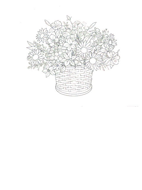 Kleurplaten Bloemen boeket 