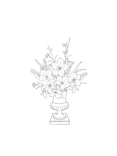 Kleurplaten Bloemen boeket 