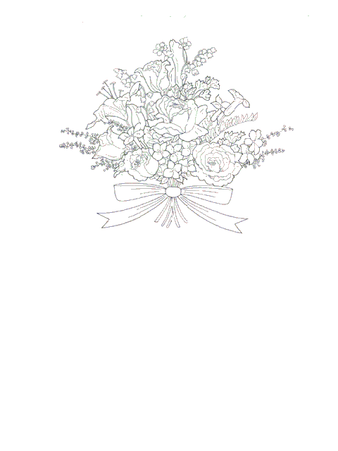 Kleurplaten Bloemen boeket 