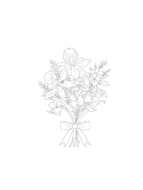 Kleurplaten Bloemen boeket 