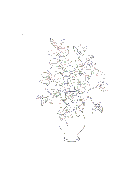 Kleurplaten Bloemen boeket 