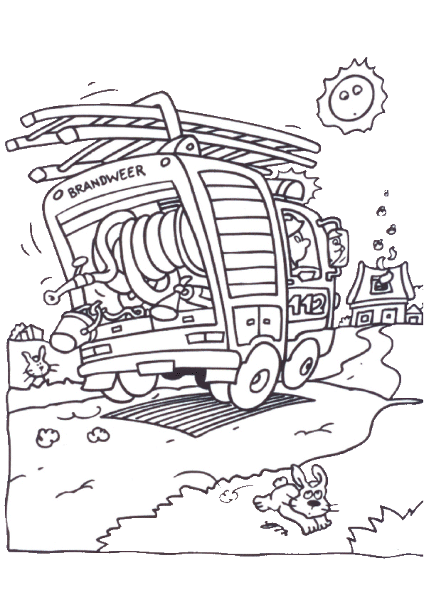 Brandweer Kleurplaten 