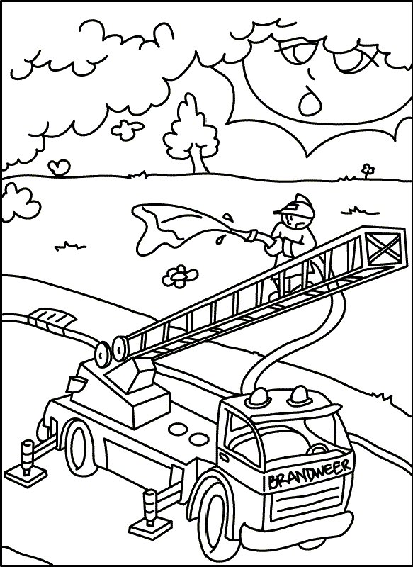 Brandweer Kleurplaten 