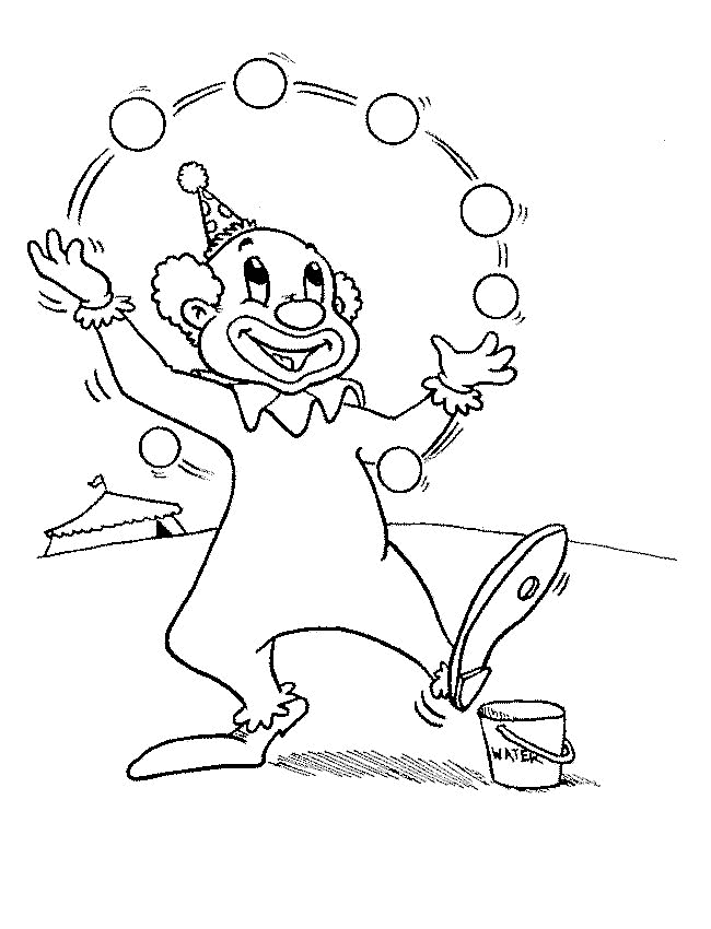 Clowns Kleurplaten 