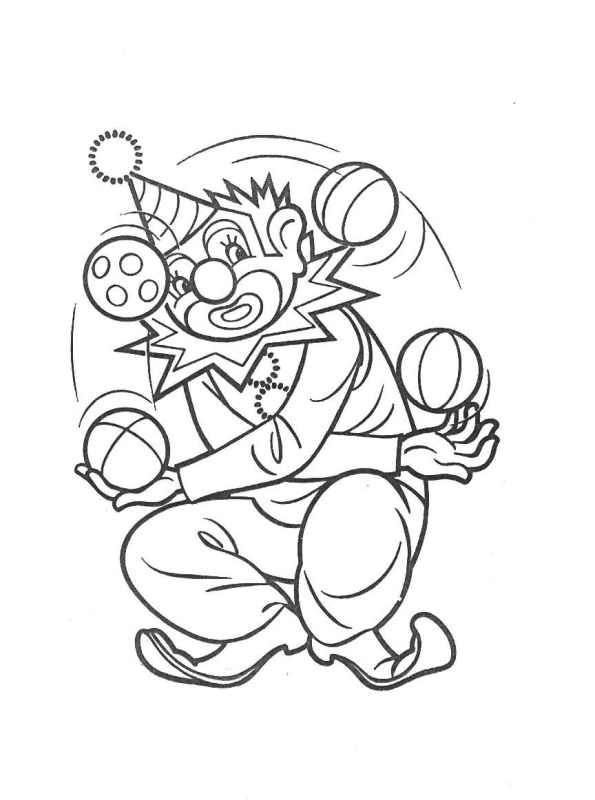 Clowns Kleurplaten 