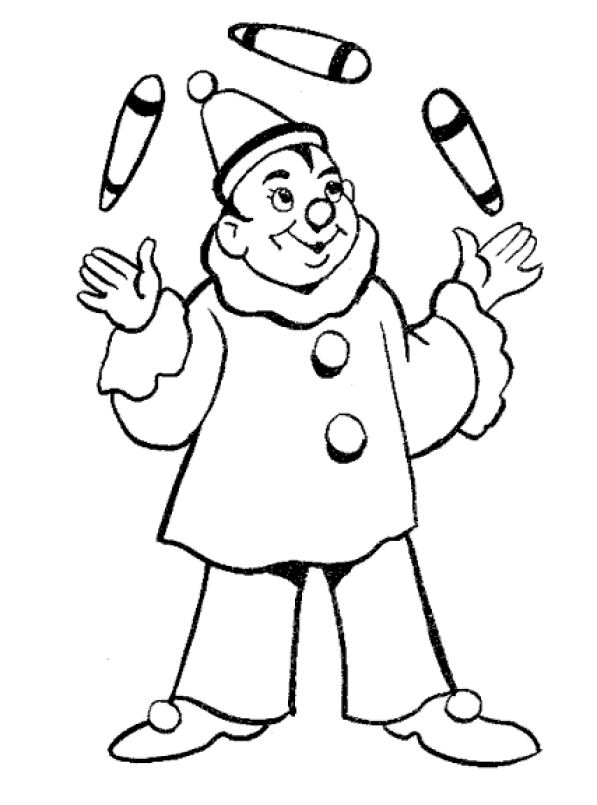 Clowns Kleurplaten 