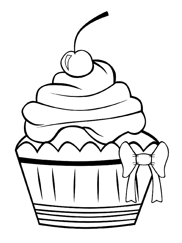 Kleurplaten Cupcakes 