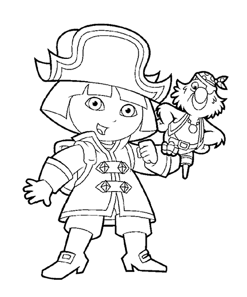 Kleurplaten Dora the explorer 