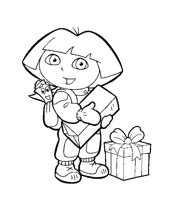 Kleurplaten Dora the explorer 