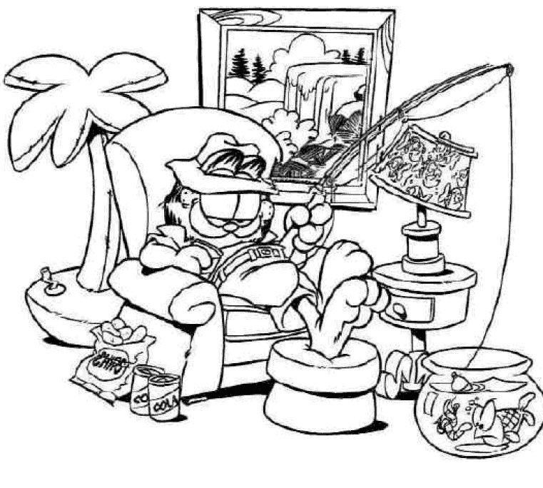garfield and arlene coloring pages - photo #6